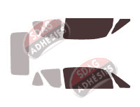 Gabarit vitrage - kit vitres avant - Peugeot 1007 3 portes (2005 - 2011)