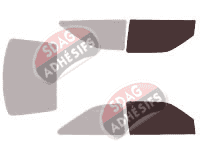 Gabarit vitrage - kit vitres avant - Ford Escort (6) 3 portes (1990 - 2000)