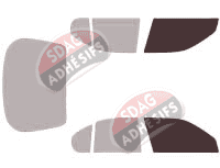 Gabarit vitrage - kit vitres avant - Nissan Primera (2) 5 portes (1996 - 2002)