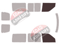 Gabarit vitrage - kit vitres avant - Nissan Vanette (2) Cargo 4 portes (1993 - 2002)