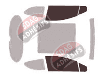 Gabarit vitrage - kit vitres avant - Peugeot 308 (1) 3 portes (2007 - 2014)