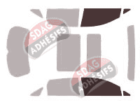 Gabarit vitrage - kit vitres avant - Toyota Venza (1) 5 portes (2009 - 2020)