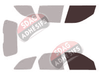Gabarit vitrage - kit vitres avant - Fiat Palio (2) Weekend Break 5 portes (2009 - 2017)