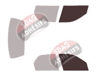 Gabarit vitrage - kit vitres avant - Fiat Palio (1) 5 portes (1996 - 2009)