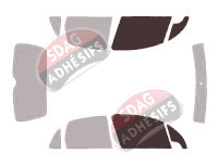 Gabarit vitrage - kit vitres avant - Citroën C3 (1) 5 portes (2002 - 2009) Gabarit vitrage - kit vitres avant - Citroën C3 (1) 5 portes (2002 - 2009)