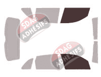 Gabarit vitrage - kit vitres avant - Audi Q5 (1) 5 portes (2008 - 2016)