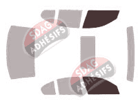Gabarit vitrage - kit vitres avant - Bmw Serie 7 / i7 (4) Longue Berline 4 portes (2001 - 2008)