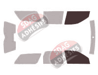 Gabarit vitrage - kit vitres avant - Ford Mondeo (1) Break 5 portes (1993 - 2000)