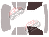 Gabarit vitrage - kit vitres avant - Kia Sephia Berline 4 portes (1992 - 1997)