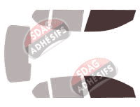 Gabarit vitrage - kit vitres avant - Skoda Superb (2) Berline 5 portes (2008 - 2015)