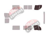 Gabarit vitrage - kit vitres avant - Nissan Interstar (1) Court 5 portes (1997 - 2011)
