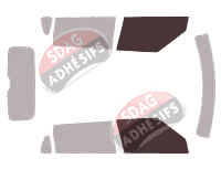 Gabarit vitrage - kit vitres avant - Kia Soul (1) 5 portes (2009 - 2014)