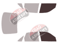 Gabarit vitrage - kit vitres avant - Opel Vectra (A) Berline 4 portes (1988 - 1995)