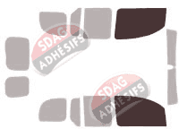 Gabarit vitrage - kit vitres avant - Renault Kangoo (2) 6 portes (2008 - 2022) Gabarit vitrage - kit vitres avant - Renault Kangoo (2) 6 portes (2008 - 2022)