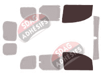 Gabarit vitrage - kit vitres avant - Nissan Kubistar (2) 6 portes (2008 - 2022)