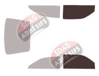 Gabarit vitrage - kit vitres avant - Ford Sierra (1) 3 portes (1982 - 1993)