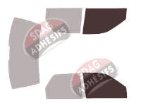 Gabarit vitrage - kit vitres avant - Ford Sierra (1) Berline 4 portes (1982 - 1993)