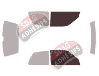 Gabarit vitrage - kit vitres avant - Citroën Saxo 3 portes (1996 - 2003)