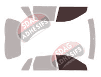 Gabarit vitrage - kit vitres avant - Audi A3 (1) 5 portes (1996 - 2003) Gabarit vitrage - kit vitres avant - Audi A3 (1) 5 portes (1996 - 2003)