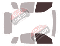 Gabarit vitrage - kit vitres avant - Subaru Justy 5 portes (2003 - 2007)