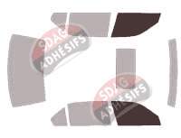 Gabarit vitrage - kit vitres avant - Bmw Serie 7 / i7 (3) Longue Berline 4 portes (1994 - 2001)