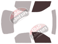 Gabarit vitrage - kit vitres avant - Citroën Xsara (1) 5 portes (1997 - 2005)
