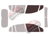 Gabarit vitrage - kit vitres avant - Renault Grand Modus (1) 5 portes (2007 - 2013)