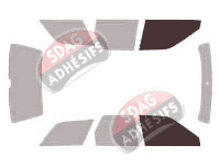Gabarit vitrage - kit vitres avant - Audi 80 & 90 (1) Break 5 portes (1986 - 1995)