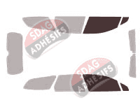 Gabarit vitrage - kit vitres avant - Citroën C5 (2) Estate Break 5 portes (2008 - 2018)