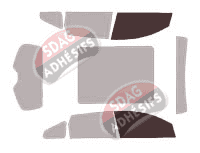 Gabarit vitrage - kit vitres avant - Nissan Grand Qashqai (1) 5 portes (2008 - 2014)