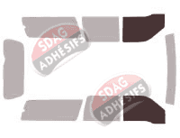 Gabarit vitrage - kit vitres avant - Ford Excursion 5 portes (2000 - 2007)