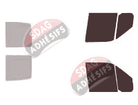 Gabarit vitrage - kit vitres avant - Ford Connect (1) Transit Utilitaire 4 portes (2002 - 2013)