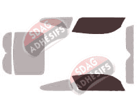 Gabarit vitrage - kit vitres avant - Smart Roadster 3 portes (2003 - 2005)