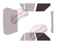 Gabarit vitrage - kit vitres avant - Renault R 11 5 portes (1983 - 1989) Gabarit vitrage - kit vitres avant - Renault R 11 5 portes (1983 - 1989)