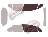 Gabarit vitrage - kit vitres avant - Honda Fit (2) 5 portes (2007 - 2014)