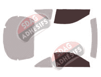 Gabarit vitrage - kit vitres avant - Honda Integra (3) Coupe 3 portes (1994 - 2001)