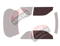 Gabarit vitrage - kit vitres avant - Honda Legend (1) Coupe 2 portes (1985 - 1990)