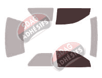 Gabarit vitrage - kit vitres avant - Chevrolet Metro (1) 3 portes (1998 - 2001)