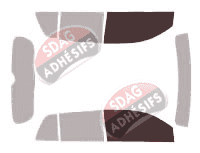 Gabarit vitrage - kit vitres avant - Toyota Urban Cruiser 5 portes (2009 - 2013)