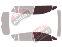 Gabarit vitrage - kit vitres avant - Toyota Verso 5 portes (2009 - 2018)