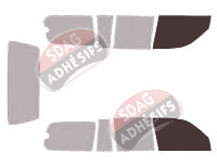 Gabarit vitrage - kit vitres avant - Lexus LX (2) 5 portes (1998 - 2007)