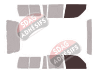 Gabarit vitrage - kit vitres avant - Lexus LX (1) 5 portes (1995 - 1998) Gabarit vitrage - kit vitres avant - Lexus LX (1) 5 portes (1995 - 1998)