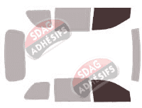 Gabarit vitrage - kit vitres avant - Mazda MPV (2) 5 portes (2000 - 2007)
