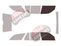 Gabarit vitrage - kit vitres avant - Mercedes-Benz Classe C (1) Break 5 portes (1995 - 2000)