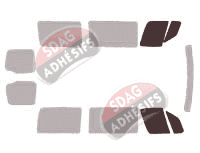 Gabarit vitrage - kit vitres avant - Mercedes-Benz Sprinter (2) Court 5 portes (2006 - 2018)