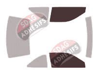 Gabarit vitrage - kit vitres avant - Mitsubishi Lancer (7) Coupe 2 portes (2000 - 2007)