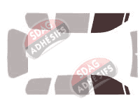 Gabarit vitrage - kit vitres avant - Mitsubishi Space (3) Wagon 5 portes (1999 - 2004)