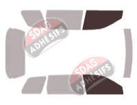 Gabarit vitrage - kit vitres avant - Hyundai Santamo 5 portes (1991 - 1997)