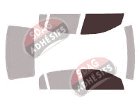 Gabarit vitrage - kit vitres avant - Opel Astra (G) Berline 4 portes (1998 - 2004) Gabarit vitrage - kit vitres avant - Opel Astra (G) Berline 4 portes (1998 - 2004)