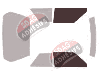 Gabarit vitrage - kit vitres avant - Renault R 11 3 portes (1983 - 1989) Gabarit vitrage - kit vitres avant - Renault R 11 3 portes (1983 - 1989)